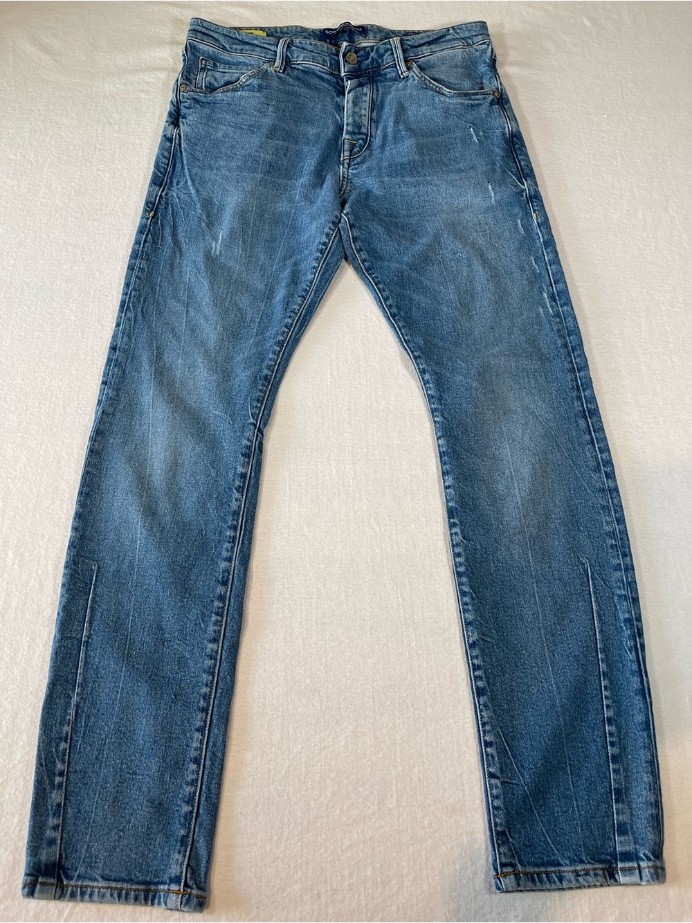 Scotch & Soda Men’s Paradise ‘The Single’ Straight-Leg Blue Denim Jeans